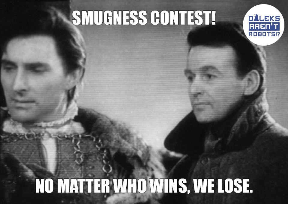 (Image of Ian and Marco Polo) Smugness contest! No matter who wins, we lose.